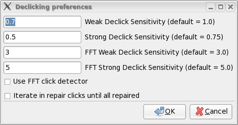 GWC De-Click settings