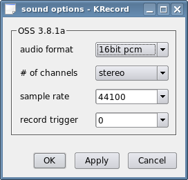 krecord settings