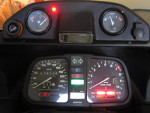 Voltmeter VM2-DUO in the cockpit of a BMW K100LT